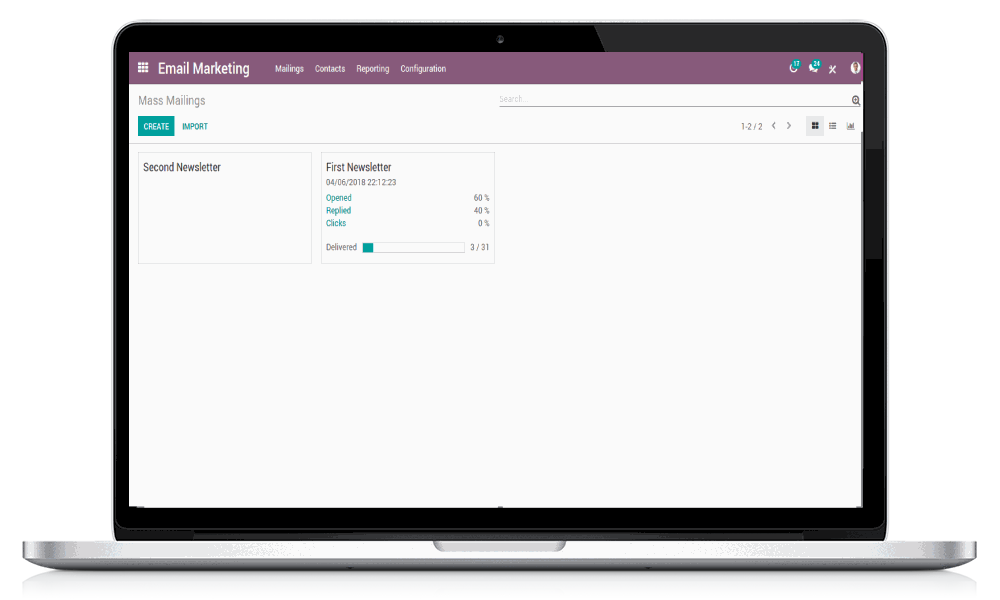 Odoo image and text block