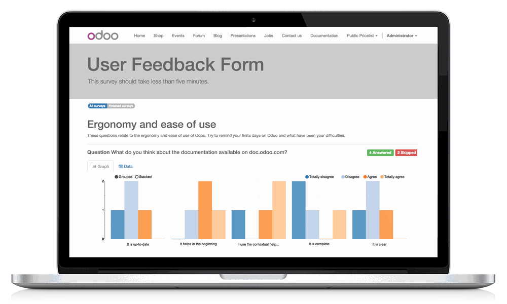 Odoo image and text block