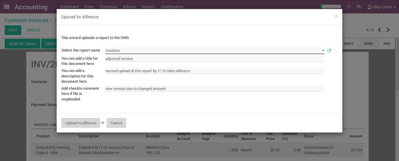 Odoo image and text block